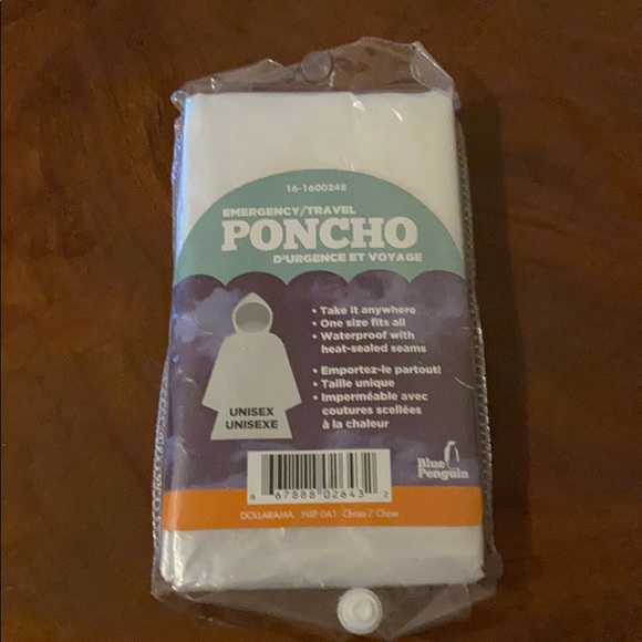 Poncho emergency travel one size waterproof - Picture 3 of 5